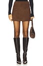 view 1 of 6 Alara Suede Skirt in Espresso