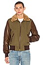 view 1 of 5 B-15 Flight Jacket with Sheep Fur Collar in Olive