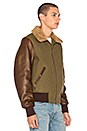 view 3 of 5 B-15 Flight Jacket with Sheep Fur Collar in Olive
