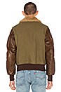 view 4 of 5 B-15 Flight Jacket with Sheep Fur Collar in Olive