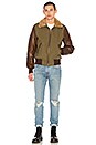 view 5 of 5 B-15 Flight Jacket with Sheep Fur Collar in Olive