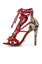 view 5 of 5 Dubiane Heel in Neutral & Scarlet