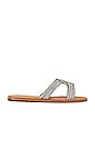 view 1 of 5 Alivia Sandal in Light Wood & Cristal