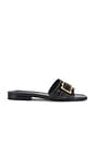 view 1 of 5 Wavy Flat Sandal in Black