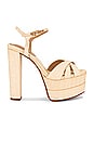 view 1 of 5 Keefa High Sandal in Natural & Light Wood
