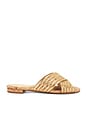 view 1 of 5 Latifah Flat Sandal in Ouro Claro & Natural
