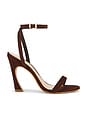view 1 of 5 Cadey-Lee Curve Lace Sandal in Chestnut Brown