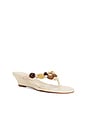 view 2 of 5 SANDALIA SAPHIRE WEDGE in Egg Shell