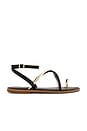 view 1 of 5 Valeria Sandal in Ouro & Black