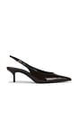 view 1 of 5 ESCARPIN PAOLA MID SLINGBACK in Dark Brown