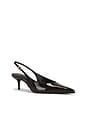 view 2 of 5 ESCARPIN PAOLA MID SLINGBACK in Dark Brown