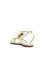 view 3 of 5 Amber Flat Sandal in Egg Shell