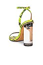 view 3 of 5 Valencia Heel in Neon Yellow Snake