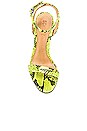 view 4 of 5 Valencia Heel in Neon Yellow Snake