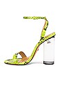 view 5 of 5 Valencia Heel in Neon Yellow Snake
