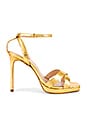 view 1 of 5 Ava Rose Heel in Gold Snake