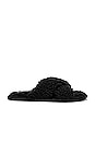 view 1 of 5 Dynora Fuzzy Slides in Black