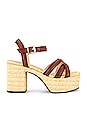 view 1 of 5 Stacie Platform Sandal in Red Brown