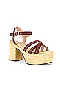 view 2 of 5 Stacie Platform Sandal in Red Brown