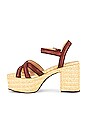 view 5 of 5 Stacie Platform Sandal in Red Brown