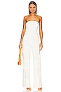 view 1 of 3 Strapless Pocket Detailed Canvas Jumpsuit in Ecru