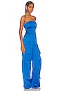 view 2 of 3 Strapless Pocket Detailed Jumpsuit in Parliament Blue