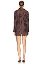 view 4 of 5 Fringe Detailed Tie Mini Dress With Strapless Bustier in Brown
