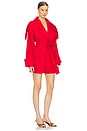 view 2 of 3 Canvas Belt Detailed Jacket Dress in Red
