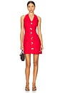 view 1 of 3 Button Detail Mini Dress in Red