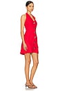 view 2 of 3 Button Detail Mini Dress in Red