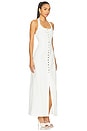 view 3 of 5 Button Detail Midi Dress in White