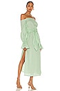 view 2 of 3 Off Shoulder Maxi Linen Dress in Mint Green