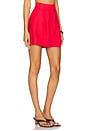 view 2 of 6 Double Pleated Short in Red