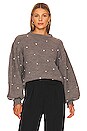 view 1 of 5 Swarovski Balloon Sleeve Sweater in Grey