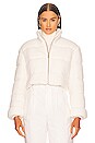 view 2 of 5 Knit Puffer in White Knit Patterned