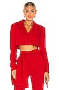 view 1 of 4 Crop Jacket in Red