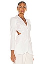 view 2 of 4 Waist Low-Cut Linen Jacket in White