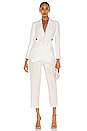 view 4 of 4 Waist Low-Cut Linen Jacket in White