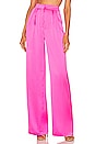 view 1 of 4 Double Pleated Wide Leg Pant in Fuchsia