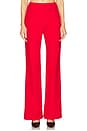 view 1 of 4 High Rise Slit-detailed Canvas Pant in Red