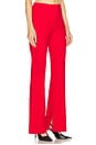 view 2 of 4 High Rise Slit-detailed Canvas Pant in Red