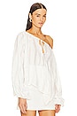 view 2 of 5 Stripe Detailed Blouse in White Patterned