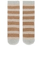 view 4 of 4 Striped Snug Socks in Sahara Tan & Cloud Grey