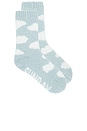 view 1 of 4 Clouds Snug Socks in Misty Blue & Off White