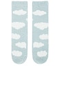view 4 of 4 Clouds Snug Socks in Misty Blue & Off White