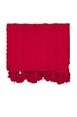 view 1 of 3 ОДЕЯЛО BRAIDED POM POM THROW in Rouge