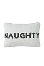 view 1 of 3 Naughty Nice Throw Pillow in Rouge & Moss