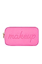 view 1 of 1 Bubblegum Makeup Embroidered Small Pouch in Bubblegum