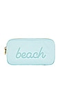 view 1 of 1 Sky Beach Embroidered Small Pouch in Sky