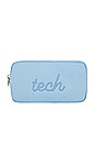 view 1 of 1 Periwinkle Tech Embroidered Small Pouch in Periwinkle